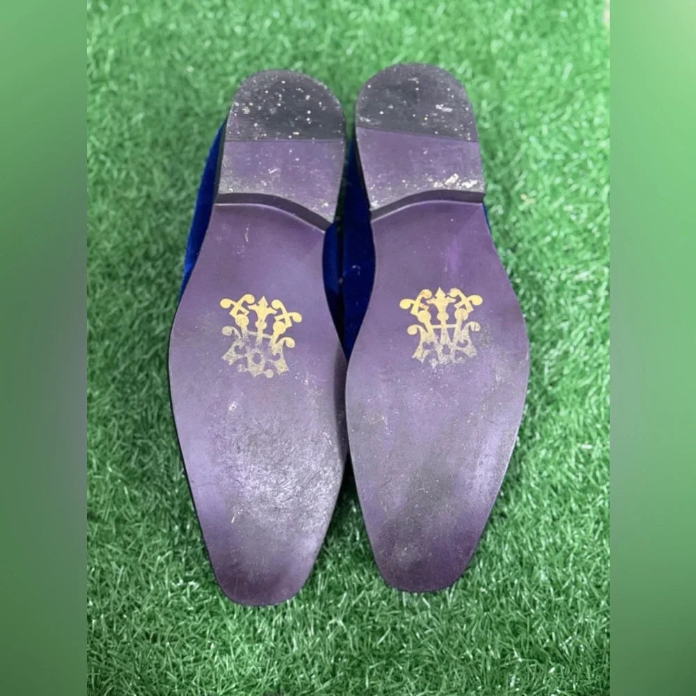 Blue Velvet Men's Loafers Size‎ 9.5